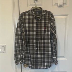 Polo by Ralph Lauren Black and White Plaid Button-Down Shirt